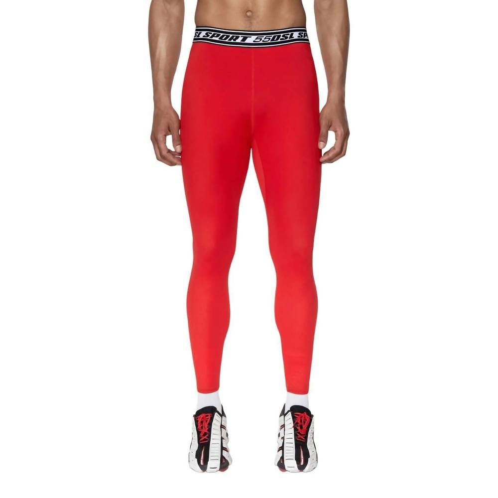 NEW DIESEL sport defansel joggers leggings in red